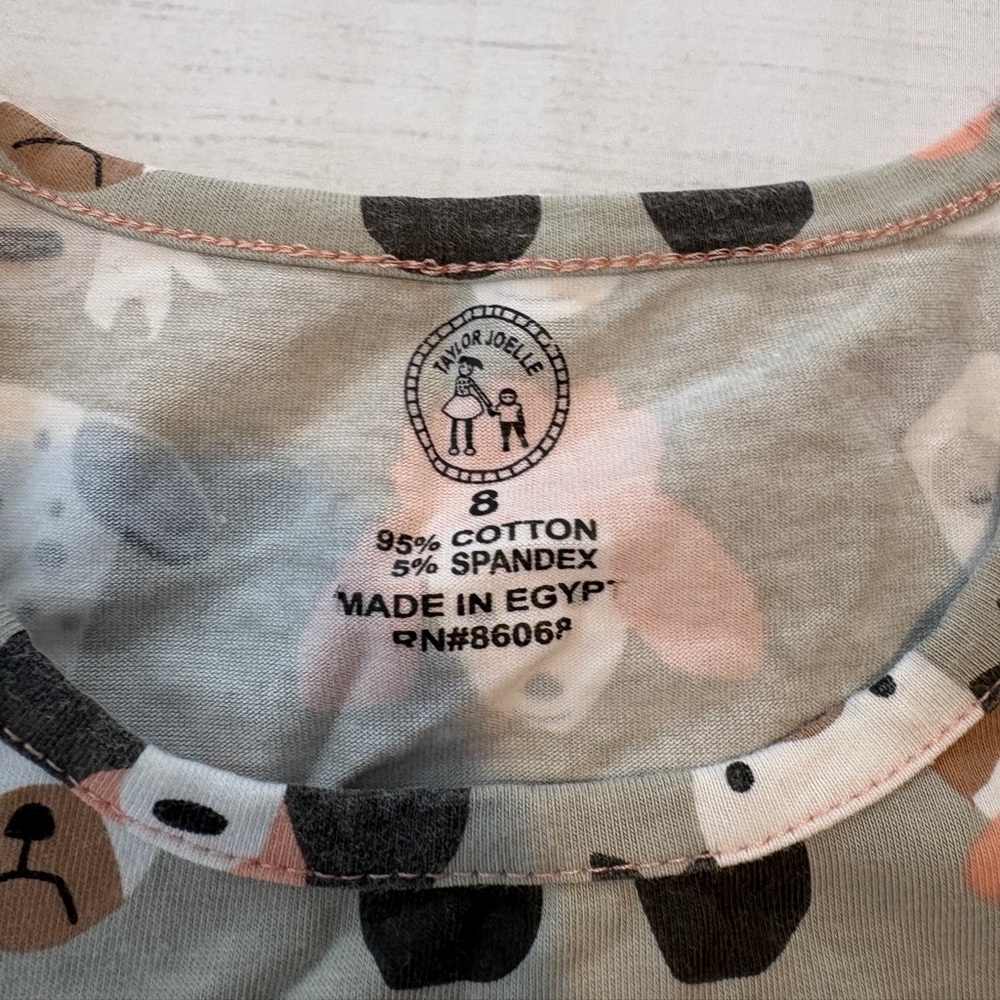 Taylor Joelle Dog Print Tulle Kids Dress - Picture 3 of 4